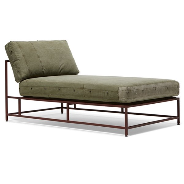 Кушетка Olive Military Fabric Sectional Lounge Оливковый Кушетка Olive Military Fabric Sectional Lounge Оливковый в Костроме | Loft Concept