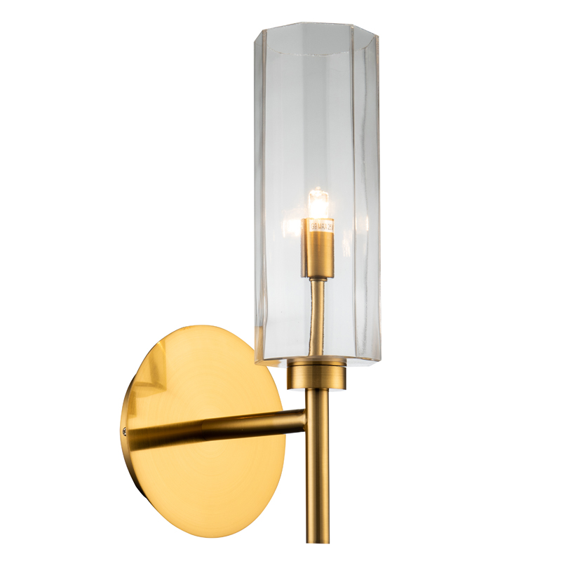 Бра Claudine Sconce Латунь Прозрачный Бра Claudine Sconce Латунь Прозрачный в Костроме | Loft Concept