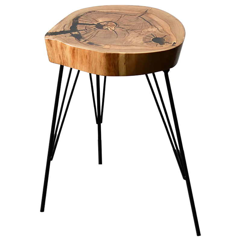 Приставной стол Kaylum Industrial Metal Rust Side Table Светлый дуб Черный Приставной стол Kaylum Industrial Metal Rust Side Table Светлый дуб Черный в Костроме | Loft Concept