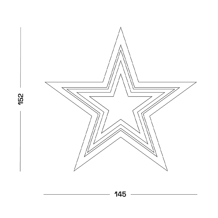 Дизайнерский ковер в виде звезды Poltronova Tappeto Stella Grey Navy Blue Rug в Костроме