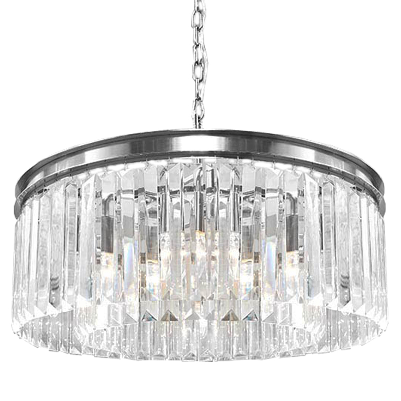 Люстра RH Odeon Chandelier Silver 65 Прозрачное Стекло Серебряный Люстра RH Odeon Chandelier Silver 65 Прозрачное Стекло Серебряный в Костроме | Loft Concept