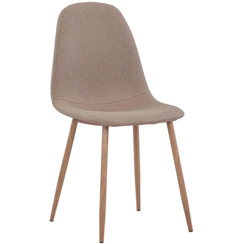 Стул Archie Chair Ткань Бежевая Рогожка Деревянные ножки Бежевый Древесина Стул Archie Chair Ткань Бежевая Рогожка Деревянные ножки Бежевый Древесина в Костроме | Loft Concept