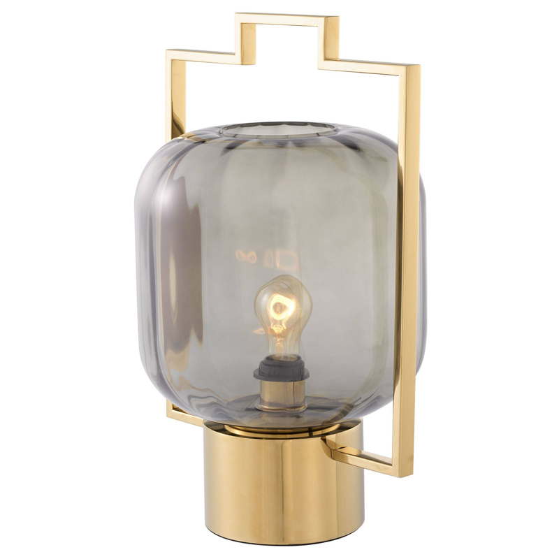 Настольная лампа Eichholtz Table Lamp Wang Золотой Стекло Смок Настольная лампа Eichholtz Table Lamp Wang Золотой Стекло Смок в Костроме | Loft Concept