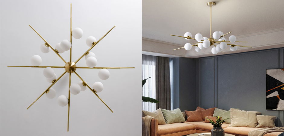 Люстра Cherry Bomb 16 balls Gold Люстра Cherry Bomb 16 balls Gold - Loft-Concept в Костроме
