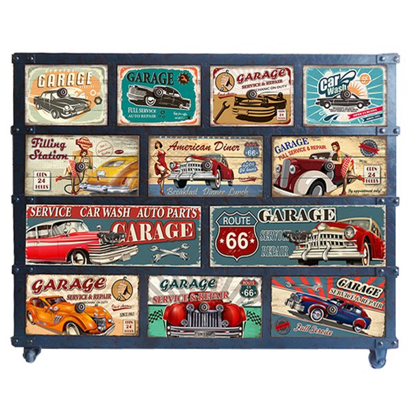 Комод металлический в стиле лофт Loft Retro Car Мульти Комод металлический в стиле лофт Loft Retro Car Мульти в Костроме | Loft Concept
