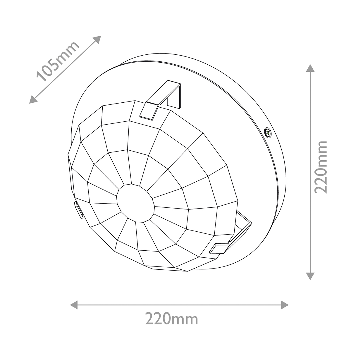 Бра округлой формы с многогранным стеклянным плафоном Hinkley в Костроме