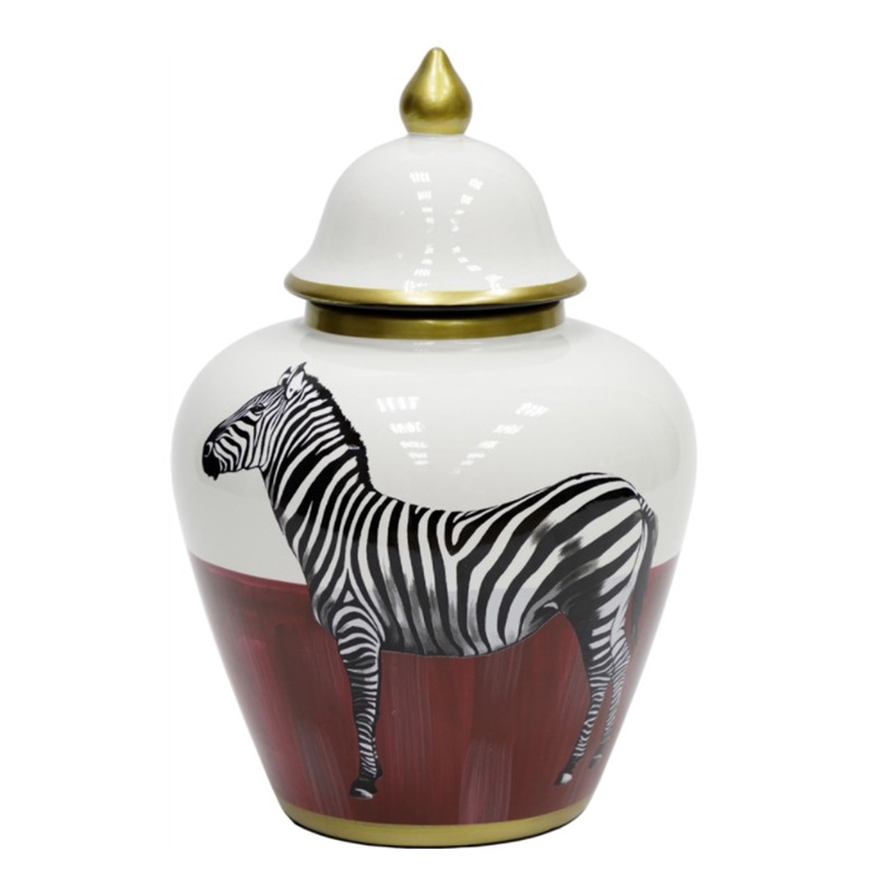 Ваза Zebra Vase white and red Белый Черный Золотой Красный Ваза Zebra Vase white and red Белый Черный Золотой Красный в Костроме | Loft Concept