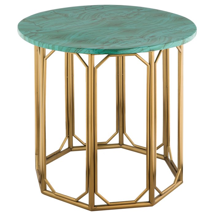 Malachite Modern Side Tables Малахит (зеленый) Золотой Malachite Modern Side Tables Малахит (зеленый) Золотой в Костроме | Loft Concept