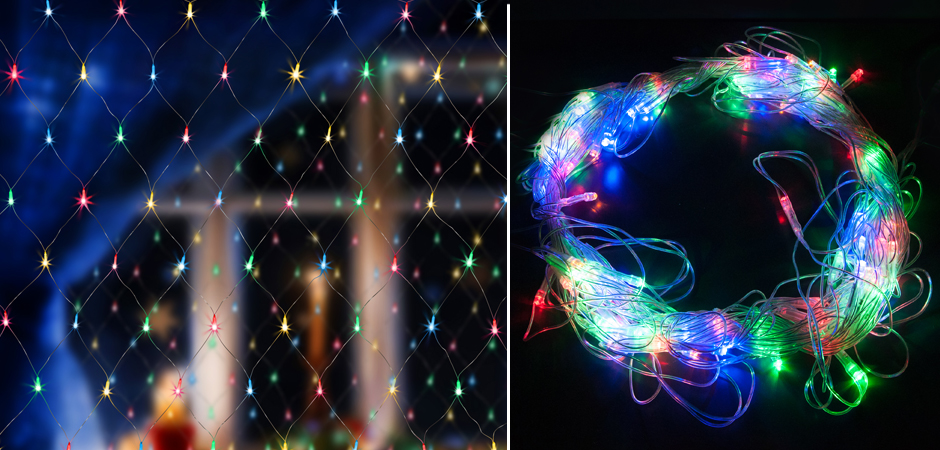 Гирлянда-Сетка Цветные светодиоды - Loft-Concept в Костроме