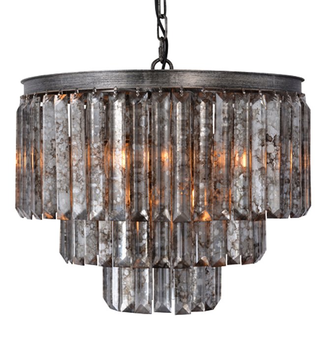 Подвесной светильник ODEON Aged Glass Chandelier Серебряный Подвесной светильник ODEON Aged Glass Chandelier Серебряный в Костроме | Loft Concept