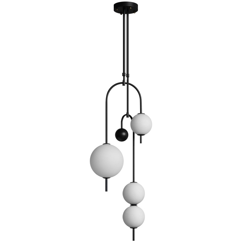 Люстра Balance Beads Черный Белый Люстра Balance Beads Черный Белый в Костроме | Loft Concept