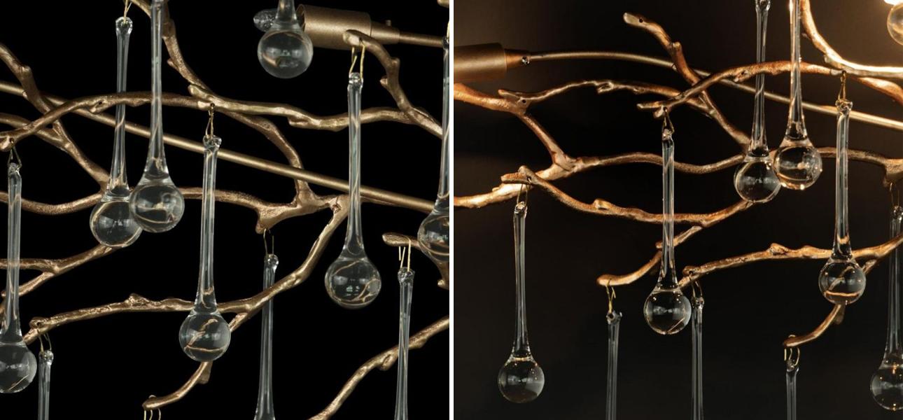 Бра Crystal Drops Gold 6 ламп - фото №2