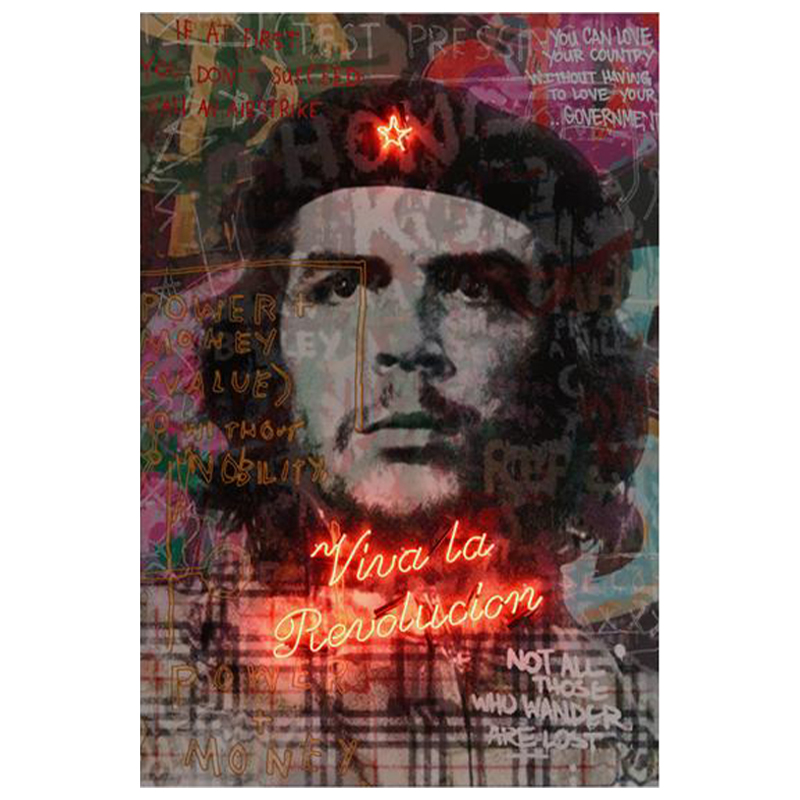 Постер с Неоновым Светящимся Текстом Че Гевара Ches Revolution Мульти Постер с Неоновым Светящимся Текстом Че Гевара Ches Revolution Мульти в Костроме | Loft Concept