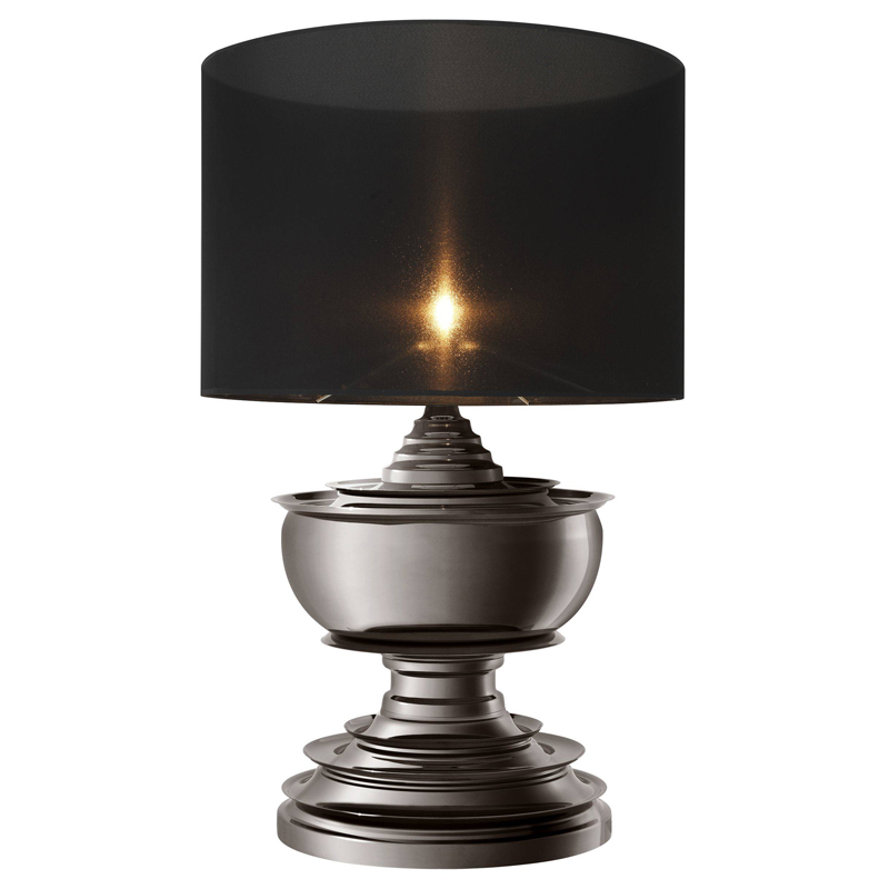 Настольная лампа Eichholtz Table Lamp Pagoda Black nickel Темный никель Черный Настольная лампа Eichholtz Table Lamp Pagoda Black nickel Темный никель Черный в Костроме | Loft Concept