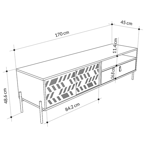 ТВ-тумба с раздвижными дверцами Mallin Metal TV Stand ТВ-тумба с раздвижными дверцами Mallin Metal TV Stand в Костроме