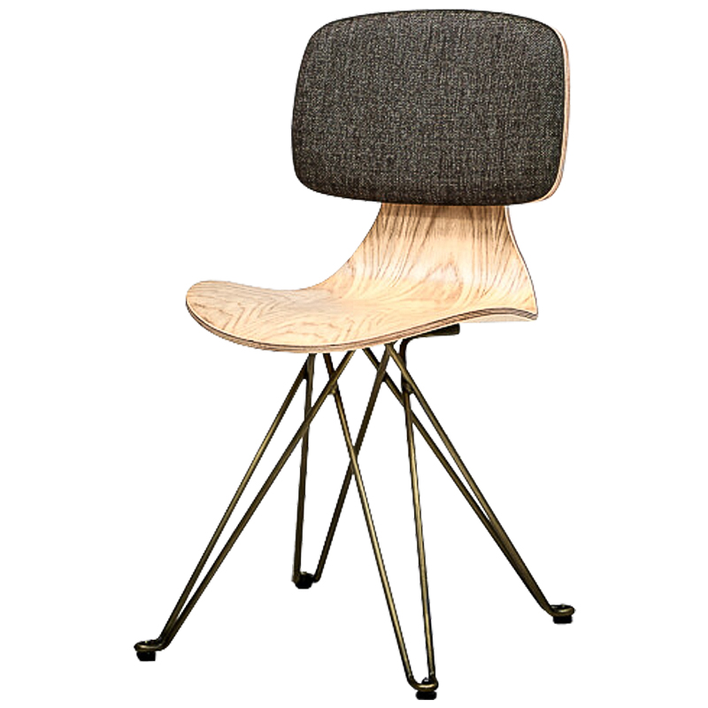 Стул Adela Loft Stool Древесина Бронза Серый Стул Adela Loft Stool Древесина Бронза Серый в Костроме | Loft Concept