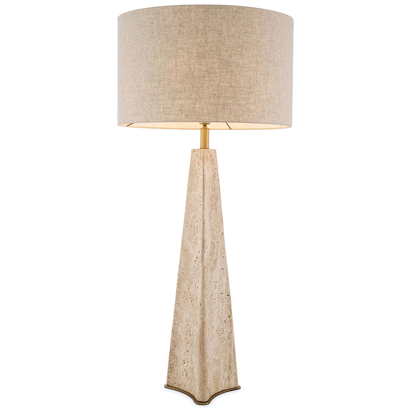 Настольная лампа Eichholtz Table Lamp Benson Бежевый Бежево-серый Латунь Настольная лампа Eichholtz Table Lamp Benson Бежевый Бежево-серый Латунь в Костроме | Loft Concept