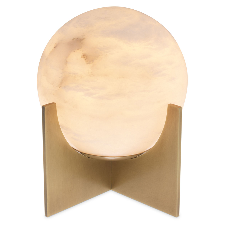 Настольная лампа Eichholtz Table Lamp Scorpios S Латунь Античная полированная Белый в Костроме | Loft Concept 