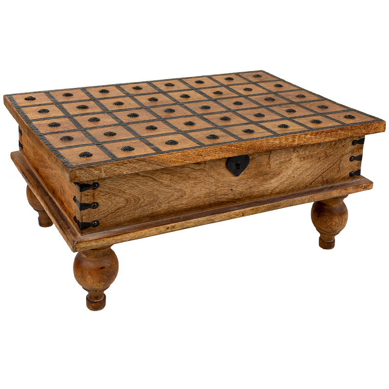 Деревянный кофейный стол Aiyla Coffee Table Коричневый Коричневый винтаж Деревянный кофейный стол Aiyla Coffee Table Коричневый Коричневый винтаж в Костроме | Loft Concept