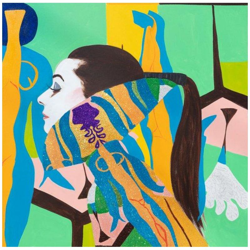Картина She Dreamed of Matisse in Blue, Green, and Yellow Мульти в Костроме | Loft Concept 