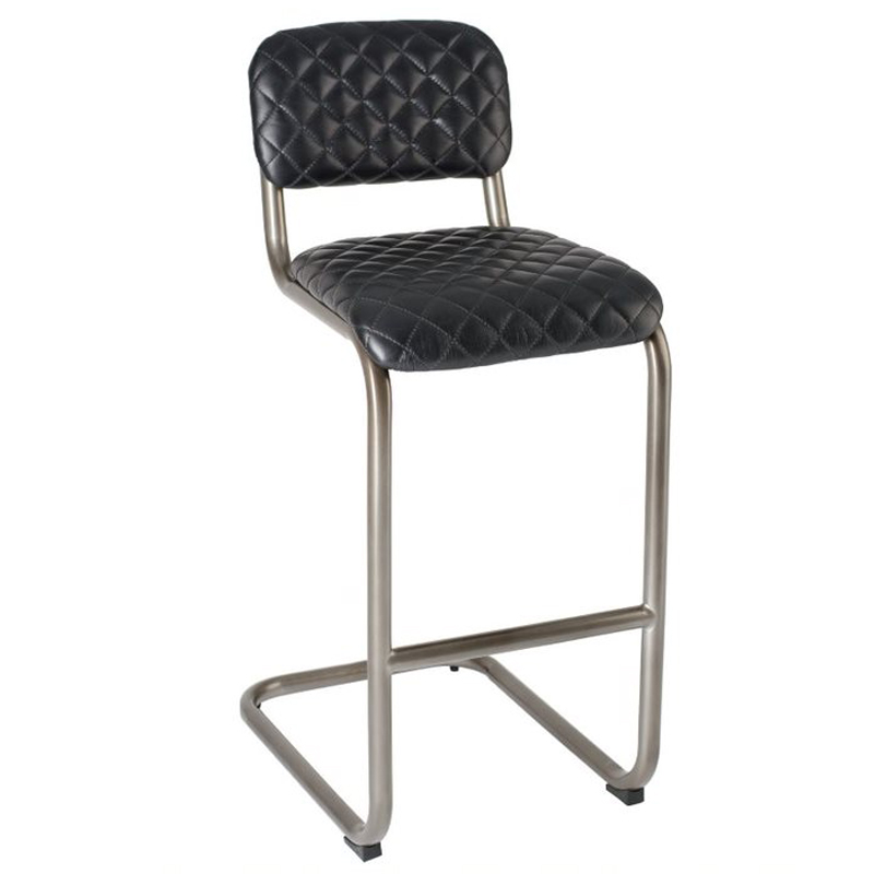 Барный стул Lavor Bar stool leather Черный Барный стул Lavor Bar stool leather Черный в Костроме | Loft Concept