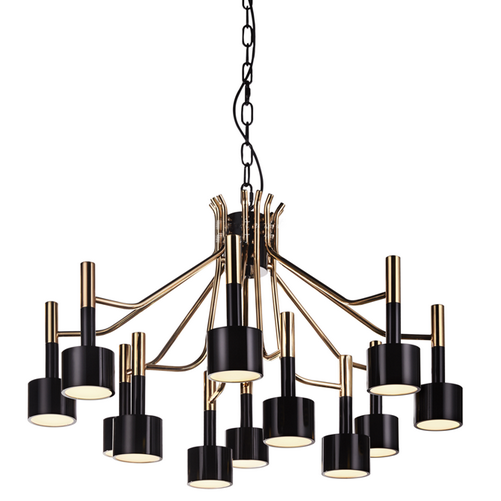 Люстра Delightfull Ella Suspension Selightfull Глянцевое золото Черный Белый Люстра Delightfull Ella Suspension Selightfull Глянцевое золото Черный Белый в Костроме | Loft Concept