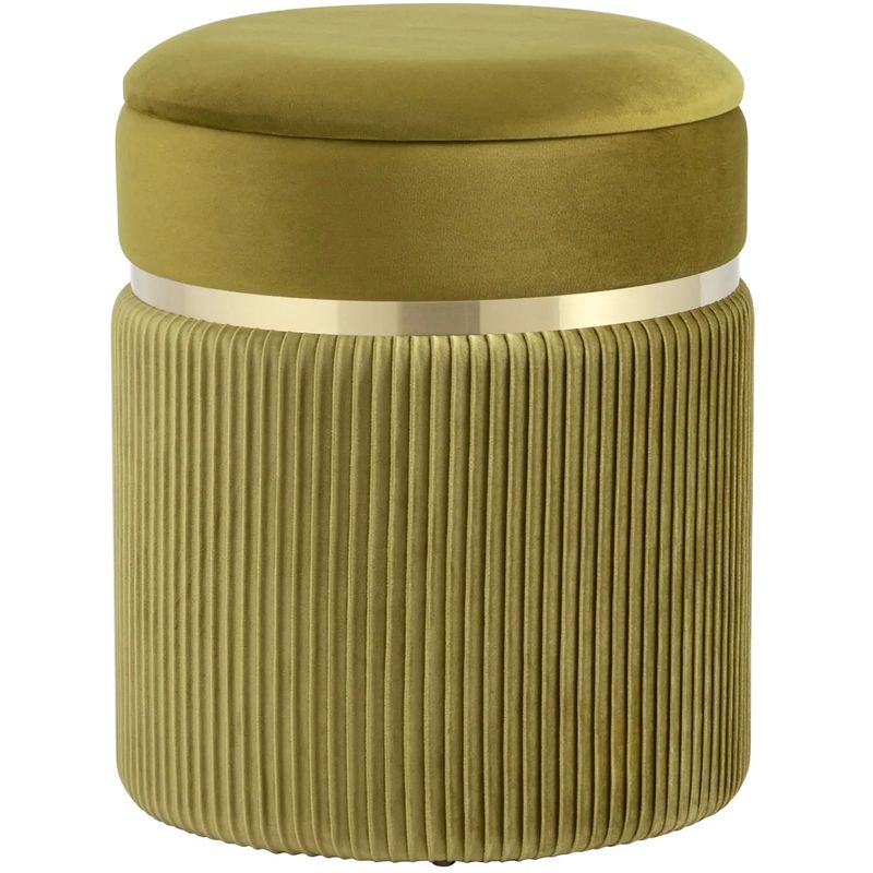 Пуф с ящиком оливковый Glossy Velor Оливковый Пуф с ящиком оливковый Glossy Velor Оливковый в Костроме | Loft Concept