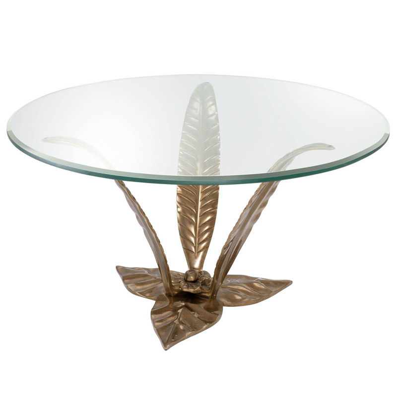 Кофейный стол Eichholtz Coffee Table Plantation Прозрачный Винтажная латунь Кофейный стол Eichholtz Coffee Table Plantation Прозрачный Винтажная латунь в Костроме | Loft Concept