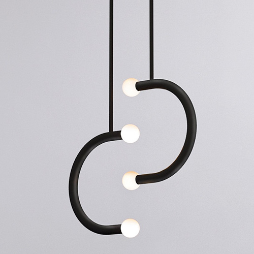 Подвесной светильник Bower Studios Double Pendant C Lights Черный Подвесной светильник Bower Studios Double Pendant C Lights Черный в Костроме | Loft Concept