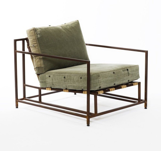 Кресло Inheritance Armchair Olive Military Fabric Оливковый Кресло Inheritance Armchair Olive Military Fabric Оливковый в Костроме | Loft Concept
