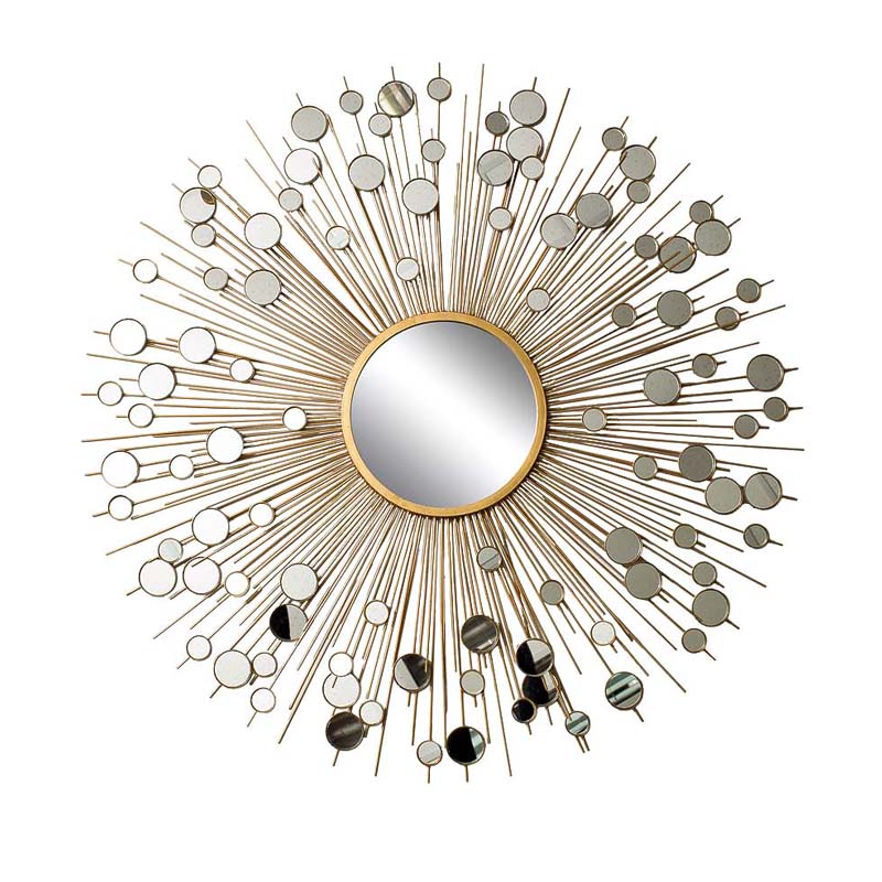 Зеркало-солнце Rays With Mirrors Золотой Зеркало-солнце Rays With Mirrors Золотой в Костроме | Loft Concept