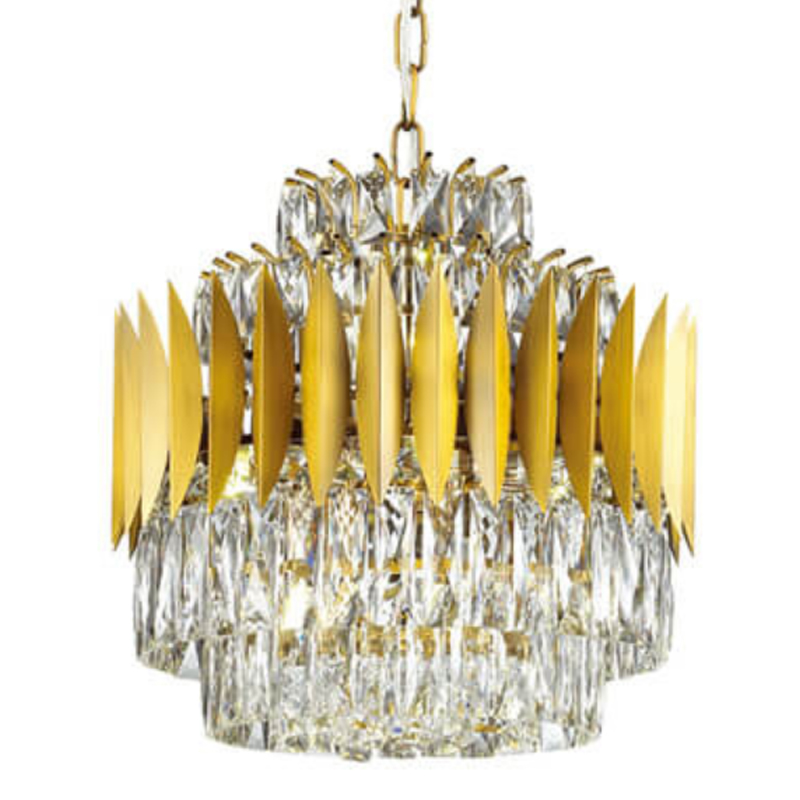 Люстра KEBO KING CHANDELIER 45 Латунь Прозрачное Стекло Люстра KEBO KING CHANDELIER 45 Латунь Прозрачное Стекло в Костроме | Loft Concept
