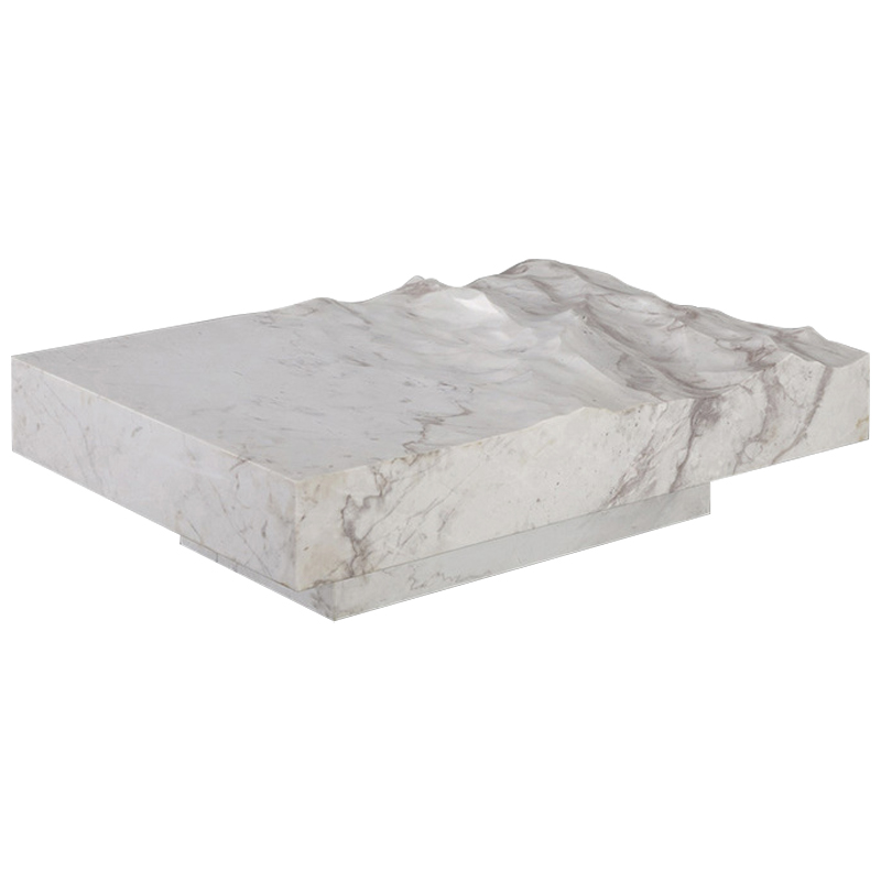 Дизайнерский журнальный стол Mathieu Lehanneur Sculpts Ocean Memories Square White Белый Мрамор Bianco Дизайнерский журнальный стол Mathieu Lehanneur Sculpts Ocean Memories Square White Белый Мрамор Bianco в Костроме | Loft Concept