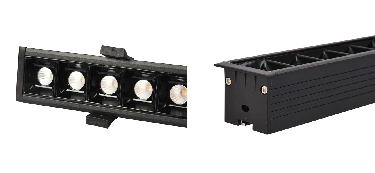 Встраиваемый прожекторный спот черного цвета Foreman 28 см - фото