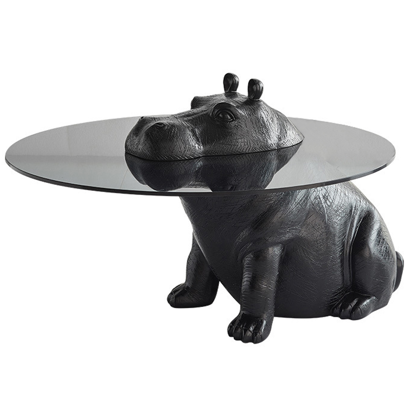 Кофейный Стол Бегемот Hippo Sitting Coffee Table Черный Прозрачный Кофейный Стол Бегемот Hippo Sitting Coffee Table Черный Прозрачный в Костроме | Loft Concept