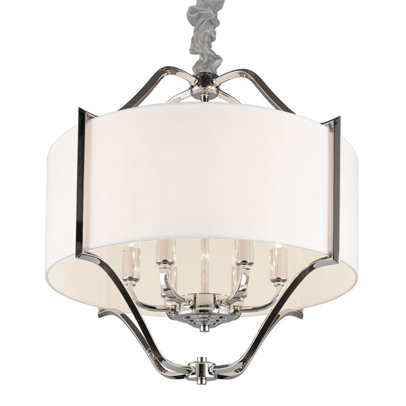 Люстра Mandeville Chandelier Белый Хром Люстра Mandeville Chandelier Белый Хром в Костроме | Loft Concept