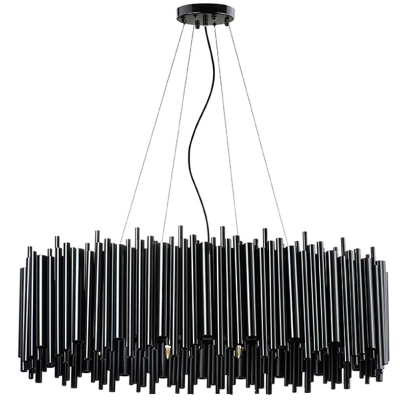 Люстра Delightfull Brubeck Chandelier Black Oval Люстра Delightfull Brubeck Chandelier Black Oval в Костроме | Loft Concept