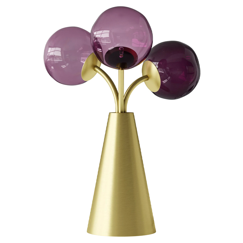 Настольная лампа Wild Grape brass Латунь Пурпурно-фиолетовый Настольная лампа Wild Grape brass Латунь Пурпурно-фиолетовый в Костроме | Loft Concept