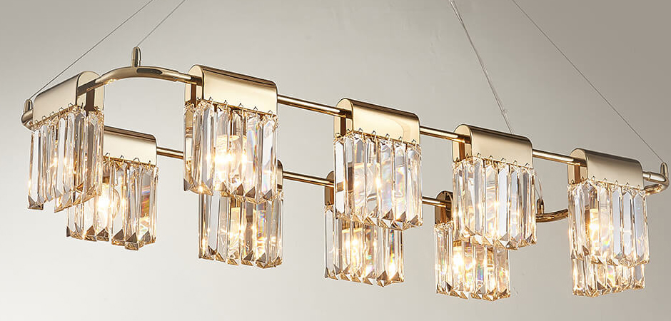 Люстра Crystal Pendants gold 10 Люстра Crystal Pendants gold 10 - Loft-Concept в Костроме