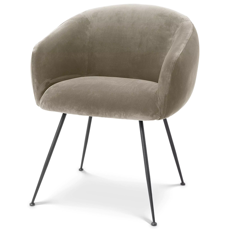 Стул Eichholtz Dining Chair Elbury Beige Бежевый Черный Стул Eichholtz Dining Chair Elbury Beige Бежевый Черный в Костроме | Loft Concept