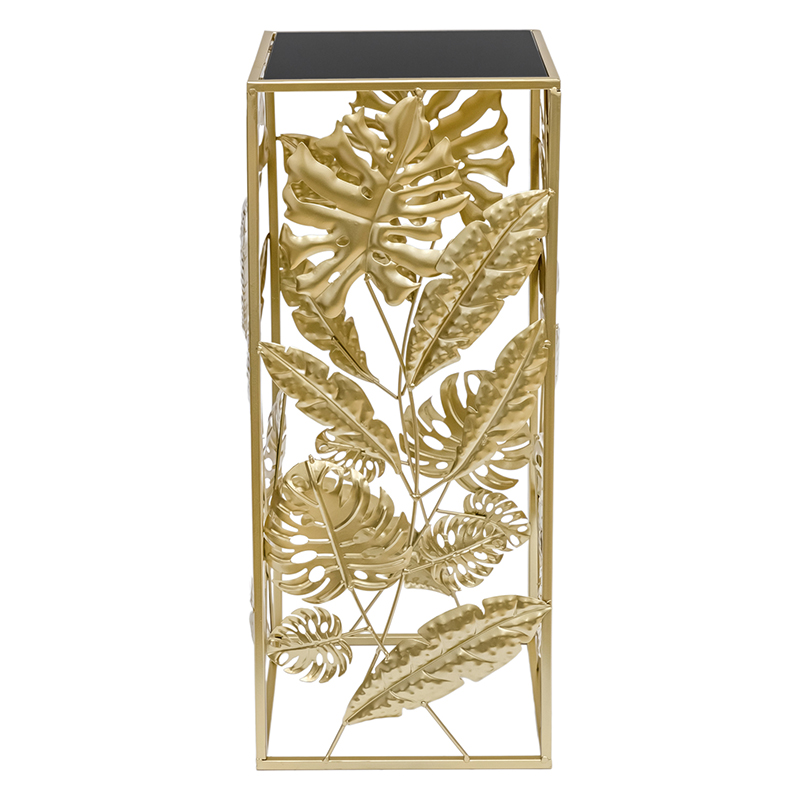 Подставка Tropical Gold Leaves Stand S Золотой Черный Подставка Tropical Gold Leaves Stand S Золотой Черный в Костроме | Loft Concept