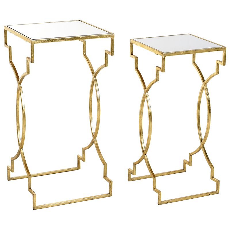 Комплект приставных столов Cowan Side Tables Золотой Прозрачный Комплект приставных столов Cowan Side Tables Золотой Прозрачный в Костроме | Loft Concept