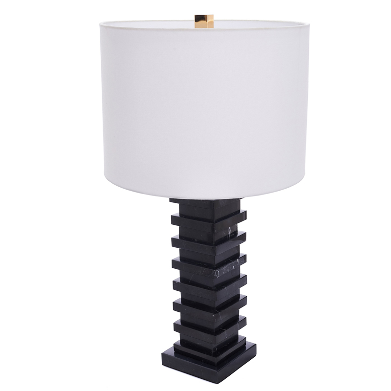 Настольная лампа Iobhar Marble Table lamp Черный Белый Настольная лампа Iobhar Marble Table lamp Черный Белый в Костроме | Loft Concept