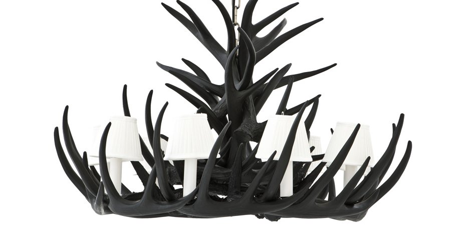 Люстра Eichholtz Chandelier Horn Highlands Black - Loft-Concept в Костроме