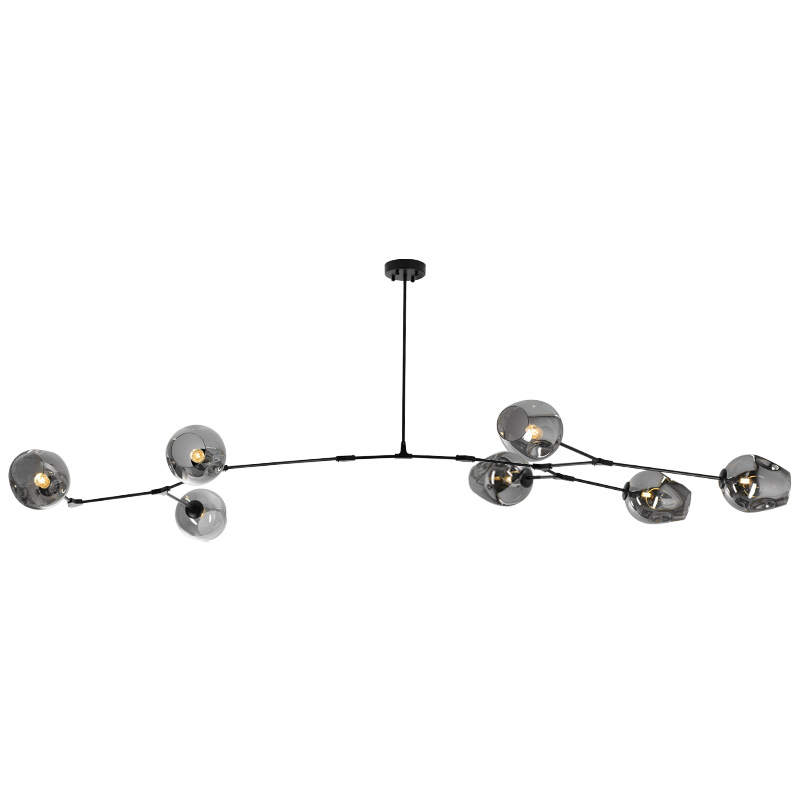 Люстра Branching Bubble Chandelier 7 Black Черный Серый Люстра Branching Bubble Chandelier 7 Black Черный Серый в Костроме | Loft Concept