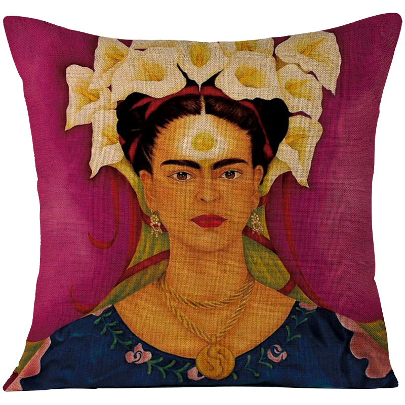 Декоративная подушка Frida Kahlo 11 Пурпурный Мульти Декоративная подушка Frida Kahlo 11 Пурпурный Мульти в Костроме | Loft Concept
