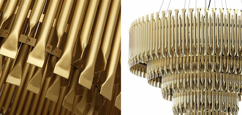 Люстра MATHENY CHANDELIER 5 SUSPENSION by DELIGHTFULL Gold Люстра MATHENY CHANDELIER 5 SUSPENSION by DELIGHTFULL Gold - Loft-Concept в Костроме