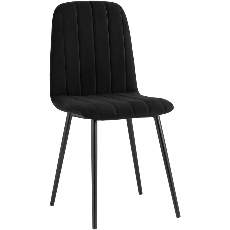 Стул Easy Chair Велюр Черный цвет Черный Стул Easy Chair Велюр Черный цвет Черный в Костроме | Loft Concept