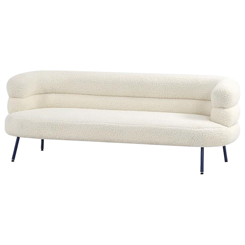 Диван Boyle White Boucle Sofa Белый Черный Диван Boyle White Boucle Sofa Белый Черный в Костроме | Loft Concept
