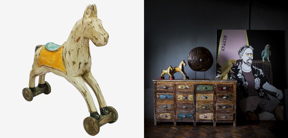 Статуэтка Wooden Horse Статуэтка Wooden Horse - Loft-Concept в Костроме